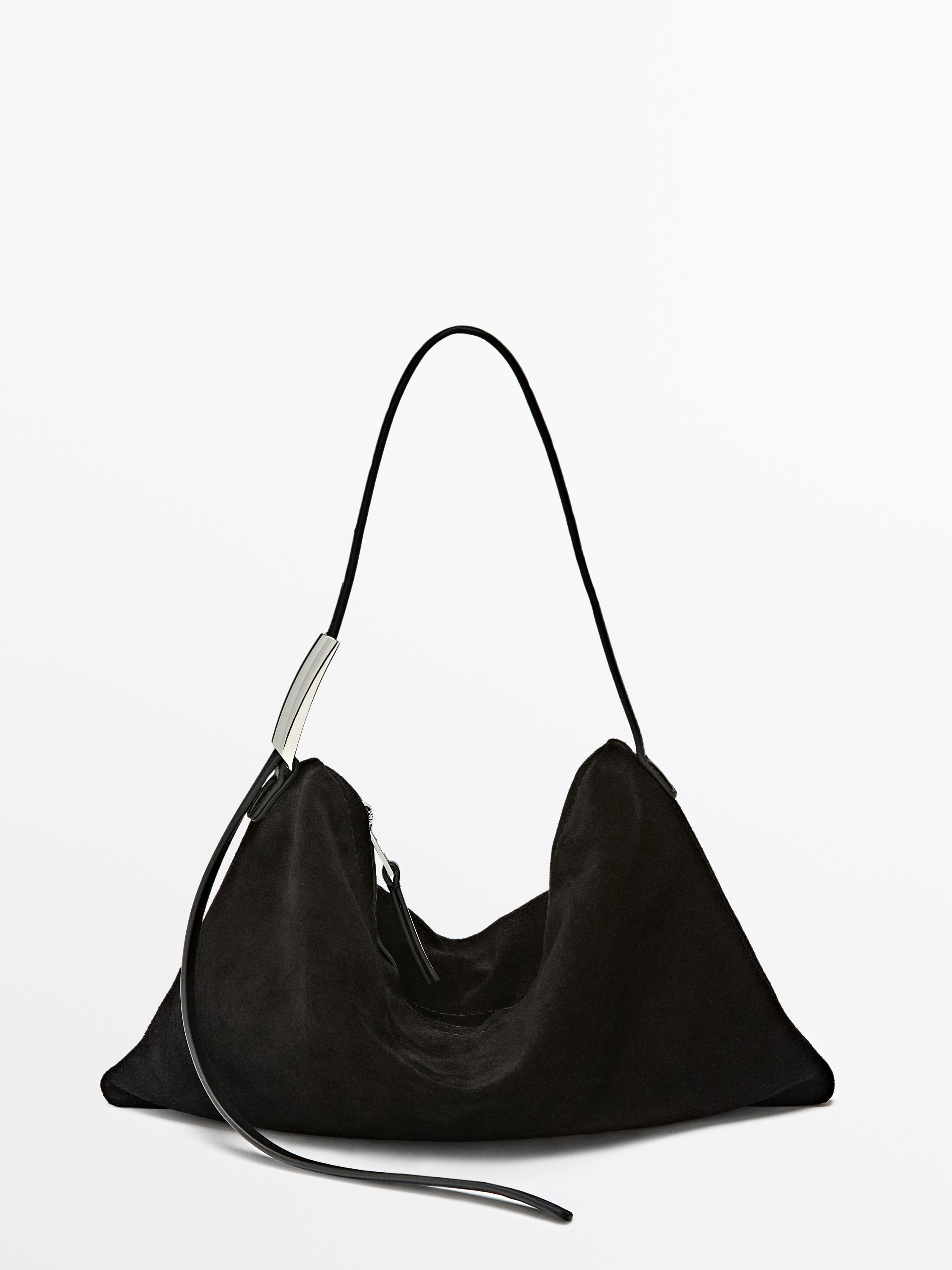 Small split suede leather bag